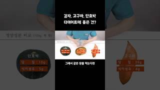 감자 vs 고구마 vs 단호박 중 최고는? #shorts #다이어트 #다이어트음식 #감자 #고구마 #단호박