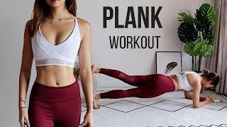 BEST PLANK WORKOUT FOR SMALLER WAIST, FLAT ABS & FULL BODY FAT BURN! 10 Variations