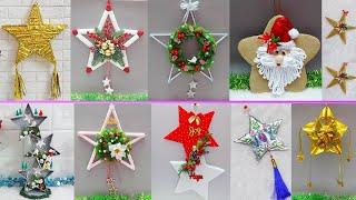 10 Easy Low Cost Christmas Star making ideas from waste materials | DIY Christmas craft idea396