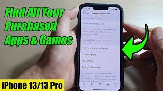 iPhone 13/13 Pro: How to Find All Your Purchased Apps & Games from the App Store