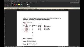 Exercises on Reducing Logical Expressions into its Minimal Form without Algebra or Karnaugh Map