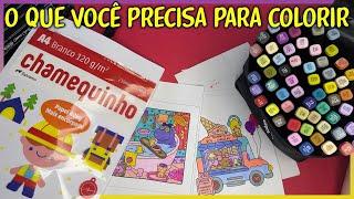 Dica de papel Chamex e canetas para colorir!