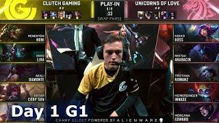 CG vs UOL | Day 1 Play-In Stage S9 LoL Worlds 2019 | Clutch Gaming vs Unicorns of Love