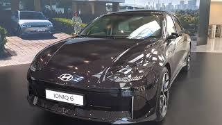 Detailed Hyundai IONIQ 6 Exterior 360° Walkaround - Biophilic Blue Pearl