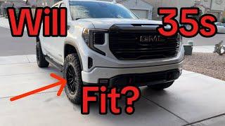 Can you fit 35s on a stock GMC Sierra 1500 AT4?