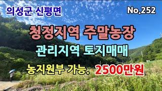 가격내림 No.252 경북 의성군 신평면 주말농장 매매. 2600만원 의성땅 의성토지 의성싼땅 의성땅매매 의성토지매매