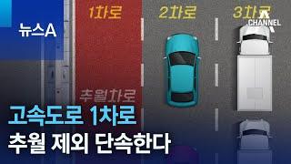 추월 제외 고속도로 1차로 달리면 단속한다 | 뉴스A