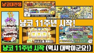 【냥코대전쟁】(25/6/20)냥코 11주년 / 대박 소식(에이전트 스탈?)