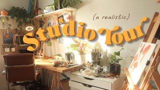 Realistic art studio tour (aka I didn't clean it before and also it's my living room)