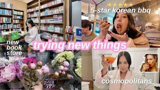 ASMR Vlog |  thrifting, bookstore, & cosmos! (clicky whispered voiceover)