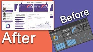 Power BI Dashboard Makeover | How to create a Clean and Interactive Power BI Dashboard / Report