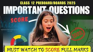 Class 12 English All Chapters Important Questions | Flamingo + Vistas | Pre-Boards/Boards 2025