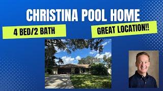 Pool Home on over 1/2 acre located in Lakeland, Florida!  4 bed/2 bath family home can be yours!