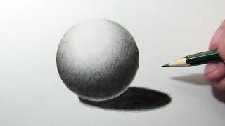 Cómo dibujar una esfera realista a lápiz