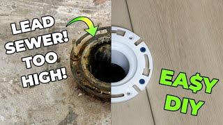 How To Replace a Toilet Flange...THIS FITTING SAVED US!!!