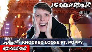 A PIG SQUEAL ON NATIONAL TV?! | Vocalist Reacts to Knocked Loose x Poppy on Jimmy Kimmel Live