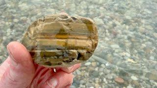 A Chilly Lake Huron Rock Hunt