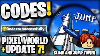 *NEW* All Working UPDATE 7 CODES FOR CLIMB AND JUMP TOWER! ROBLOX CLIMB AND JUMP TOWER CODES