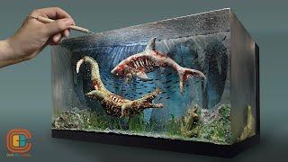 How To Make Zombie Crocodile vs Zombie Shark Diorama / Thalassophobia Polymer Clay / Resin Art