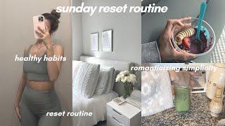 sunday reset routine 🪷 healthy habits, cleaning motivation, groceries + self care ~aesthetic~l