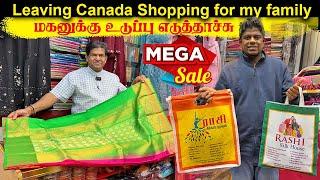 இலங்கை போகிறேன்  Shopping for my son Raasi Silks Jaffna  youtubers | canada Tamil  Vlog