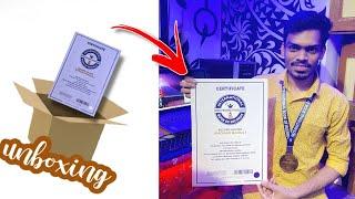 Unboxing my International Book of Records Cirtificate | International Book of Records Certificate