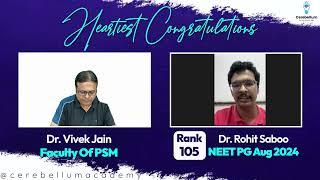 Consistency, Concepts, Clear strategy of BTR, E&Ds & Marathons took me to Rank 105 | Dr. Rohit Saboo