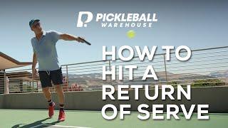 Learn how to hit a pickleball return of serve: one of the most important shots!