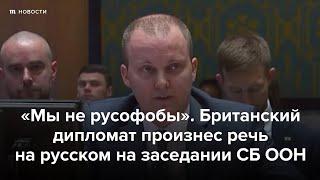 «Мы не русофобы». Британский дипломат выступил в ООН на русском