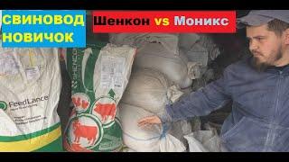 Эксперимент премиксов для свиней. Шенкон vs Моникс. 2 группы откорма. Какой премикс лучше?