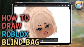 How to Draw Roblox Blind bag (Blonde long hair)