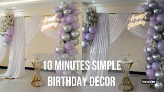 Birthday decoration ideas at home How to decorate balloon for birthday simple balloon arc tutorial