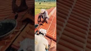 KERALA TILE LAYING #Mr47civil || Clay roof tile laying