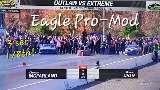 Cleetus McFarland and Eagle - 3 second 1/8th mi. run at World Cup - 240mph+