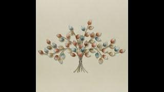 Colorful Tree Branches Nature-Inspired Metal Wall Art