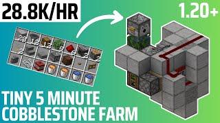 Tiny 5 Min Cobblestone Farm | bigbooty17 | Minecraft 1.19-1.21.1