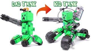 My Son Upgraded My Creeper Tank !! [LEGO Minecraft]