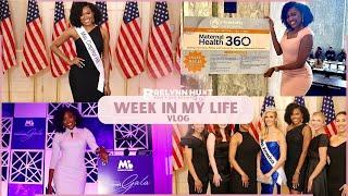 weekly vlog | NEW fitness routine? maternal care fair, meeting miss america, galas +baby shower!