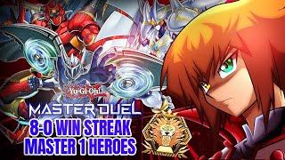 8-0 WIN STREAK MASTER 1 HEROES VS META - Season 30 [Yu-Gi-Oh Master Duel]