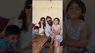 Rocking star Yash & wife Radhika pandit family shorts ..#yashfamily #yash #shortsfeed #cutefamily