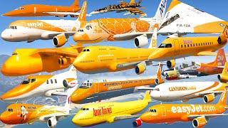 GTA V: Best Every Orange Airplanes Best Extreme Longer Crash and Fail Compilation