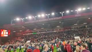 PITCH INVASION AT DEAN COURT FOLLOWING AFC BOURNEMOUTH PREMIER LEAGUE PROMOTION