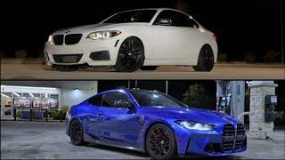 BMW 240I VS Supercharged Mustang 5.0 & BMW M4!