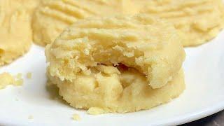 3 Ingredient Melt In Your Mouth Shortbread Cookies | Recipe