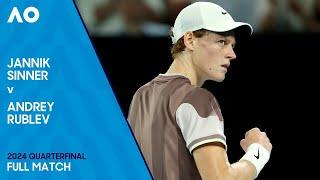 Jannik Sinner v Andrey Rublev Full Match | Australian Open 2024 Quarterfinal