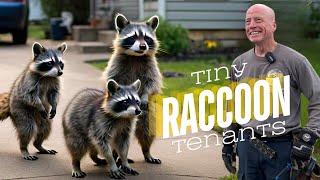 Tiny Raccoon Tenants | Wildlife Control Arrives at Raccoon Family's Home