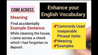 What is Inseparable Phrasal Verb? (Meaning and Examples) | English Vocabulary