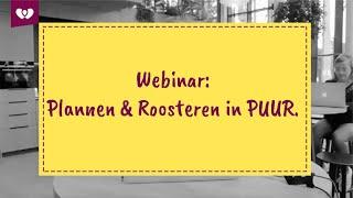 Webinar: Plannen & Roosteren in PUUR.