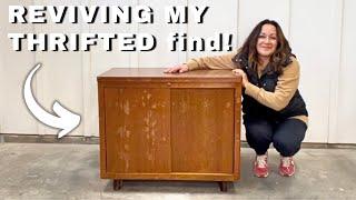 Small Cabinet Makeover | Mid Century Modern Thrift Flip