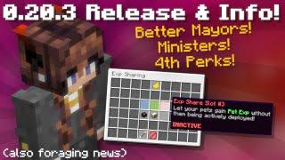 Skyblock 0.20.3 Release! Better Mayors! Foraging News! Nucleus RNG + More! (Hypixel Skyblock News)